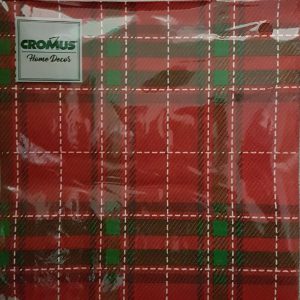 Guardanapo De Papel Xadrez Verde E Vermelho