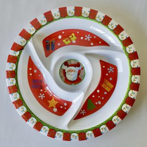 Petisqueira Redonda Papai Noel Em Melamina