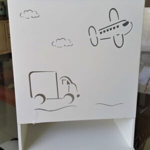 Porta Fraldas De Madeira Aviãozinho E Caminhão