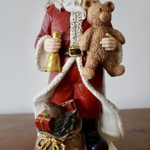 Papai Noel Com Urso E Saco Presentes Iluminado