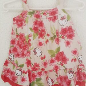 Vestido Hello Kitty E Flores