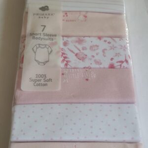 Kit 7 Pçs Body Rosa 0 3m
