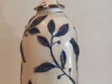 Vaso De Cerâmica Folha Azul