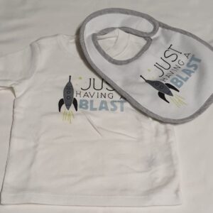 Conj Camiseta Babeiro Espacial 12m