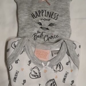 Body Branco E Cinza Kit 2 Pçs 2 A 6m