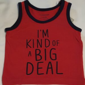 Camiseta Regata Vermelha Det Marinho 0 3m