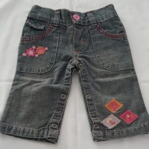 Calça Brim Com Flores P