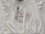 Camiseta Branca Floral 3 6m