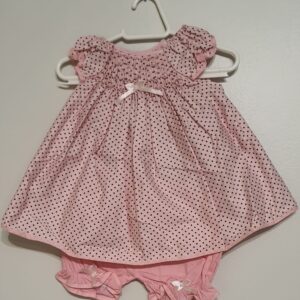 Vestido Favo Abelha Rosa Bolinhas Tam 1