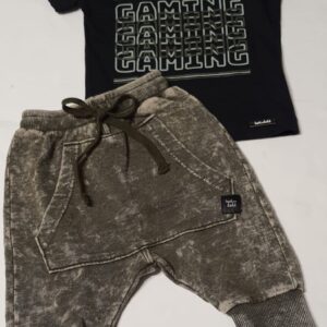 Conj Calça Cimento Camiseta P