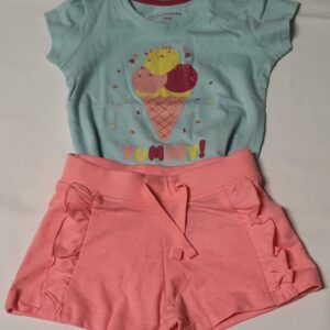 Conj Short Camiseta Sorvete 6 A 9 M