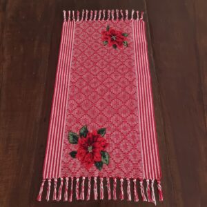 Trilho Tear Vermelho Poinsetias 90 X 43cm
