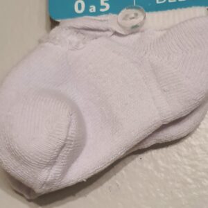 Meia Sapatilha Branca 0 A 5 Meses