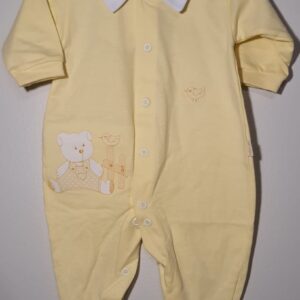 Macacão Amarelo Urso Pássaros Ml P