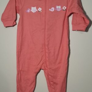Macacão Pink Corujas C Feicho Ml 0 A 3 Meses