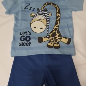 Pijama Masculino Azul Girafa M