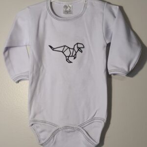 Body Branco Dinossauro Ml M