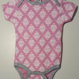 Body Rosa Cinza Mc 6 Meses