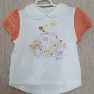 Camiseta Branca Manga Laranja Pássaro Mc 9 M