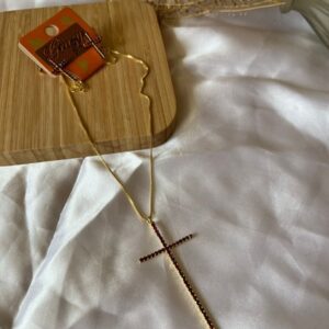 conjunto crucifixo rubi