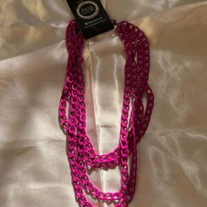 colar corrente quatro voltas rosa