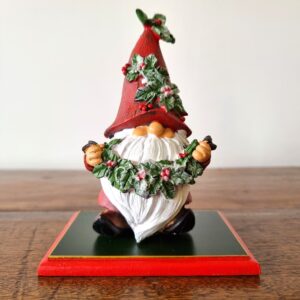 Gnomo Natal Gorro E Guirlanda Com Azevinho Tipo 1