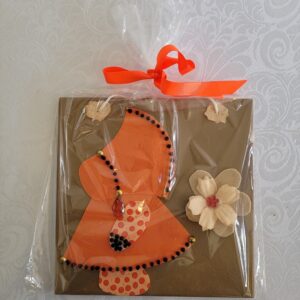 Quadro Decorativo Menina Laranja