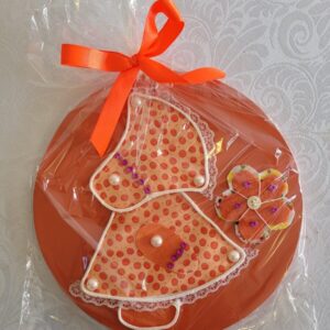 Quadro Decorativo Laranja Menina Roupa Poá