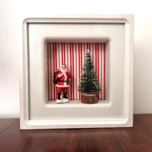 Quadrinho Vitrine Do Papai Noel Com Pinheiro