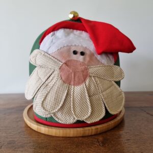 Cobre Panetone Patch Apliquê Noel Com Gorro Tipo 1