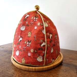 Cobre Panetone Guizo Tecido Símbolos Natalinos
