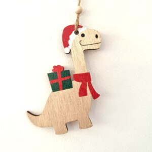 Enfeite Dinossauro Gorro Natal Tipo 2