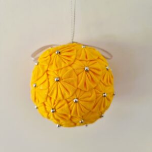 Bola Amarela De Fuxico