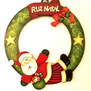 Guirlanda Papai Noel Feliz Natal Madeira