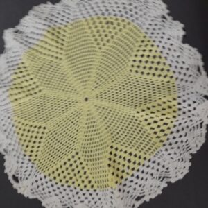 Sousplat Amarelo E Branco