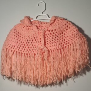 Poncho Tricô Rosa