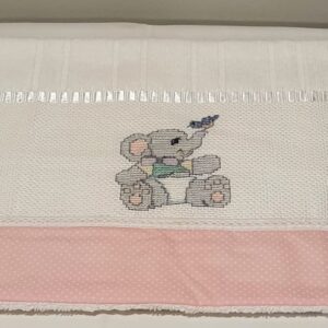 TOALHA DE MÃO ponto cruz bichinhos div - 45cm x 30cm