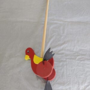 Pato de empurrar vermelho