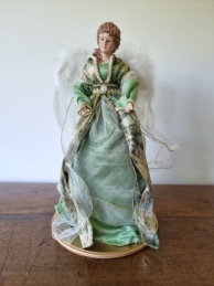 Anjo Roupa Verde Asa Pluma