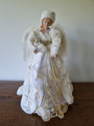 Anjo Roupa Branca Asa Pluma