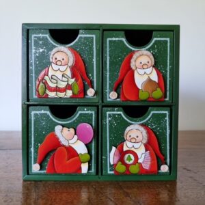 Porta Petisco E Bombom 4 Gavetas Papai Noel