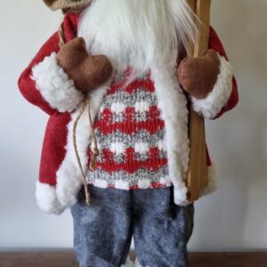 Papai Noel 60cm Com Esqui E Saco Presente