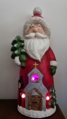 Papai Noel Para Varanda Com Árvore Som E Luz