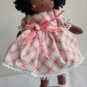 Boneca vestido xadrez