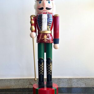 Soldado Quebra Nozes 93cm Com Coroa Dourada