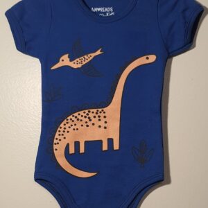 Body Azulão Dinossauro 3 A 6 Meses