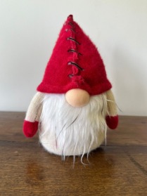 Gnomo Noel Malha Tricot Gorro Vermelho