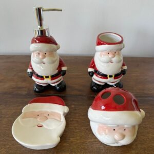 Kit Para Lavabo Papai Noel 4 Peças