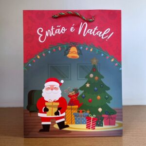 Sacola Então É Natal Noel Com Árvore Md