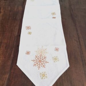 Trilho Branco Flocos De Neve 175x35cm
